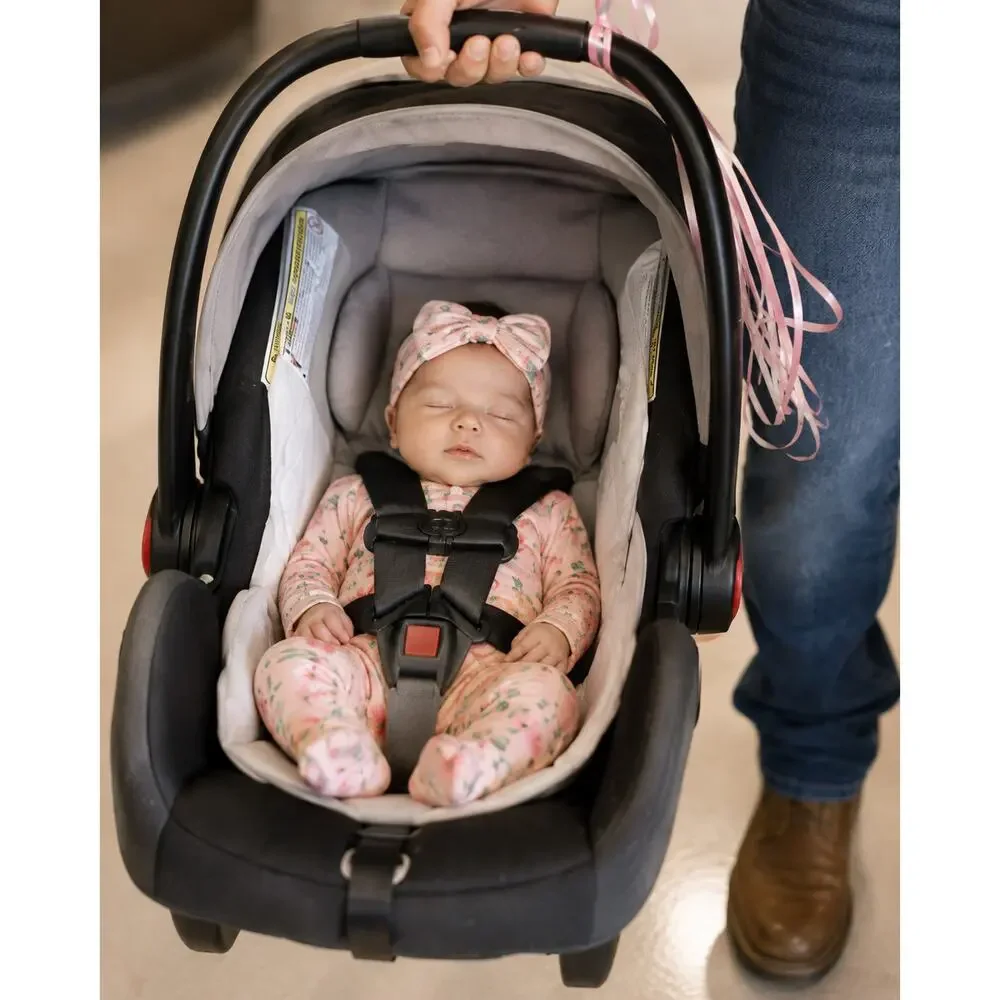 Magnetic Me Preemie Pink Floral Modal Magnetic Footie Sleeper Baby 5 lb